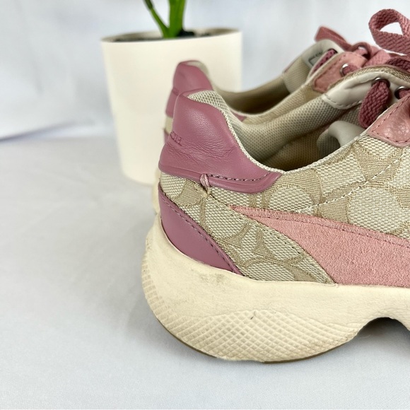 COACH Tech Runner Monogram and Pink Women's Shoe Size 5 - Picture 3 of 14